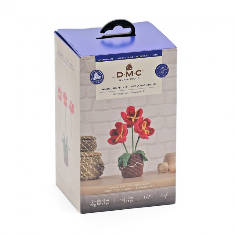 Amigurumi Flower Crochet Kit with Yarns & Hook | Tessiland