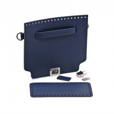 Set borsa Incanto Color Match ecopelle per borse a uncinetto Blu