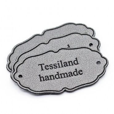 Etiquetas personalizadas Elegant polipiel titanium