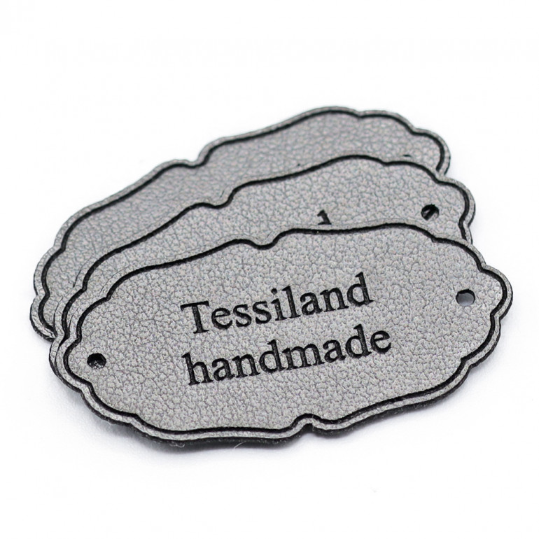 Targhette Personalizzabili Elegant ecopelle titanium