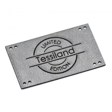 Plaques Personnalisables limited maxy éco-cuir Titanium