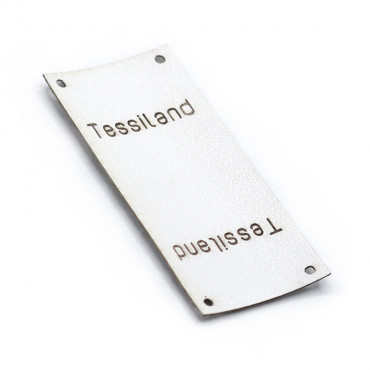 Plaques personnalisables Duble éco-cuir blanc