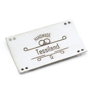 Plaques Personnalisables Handmade maxy éco-cuir blanc