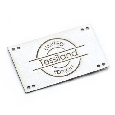 Plaques Personnalisables limited maxy éco-cuir blanc