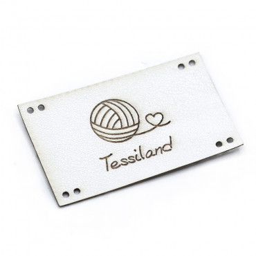 Plaques Personnalisables romantic maxy éco-cuir blanc