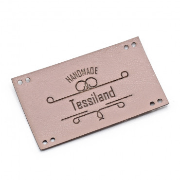 Custom Tags Handmade maxy eco leather pale pink