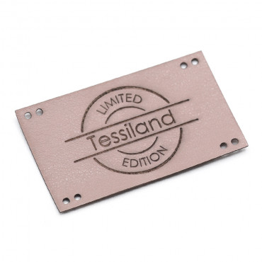 Plaques Personnalisables limited maxy éco-cuir rose poudré