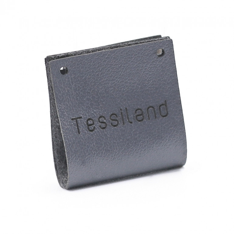 Custom tags Duble eco leather Gray