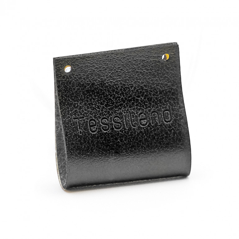 Targhetta Personalizzabile Duble ecopelle nero