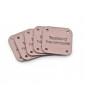 Custom tags square 5 pcs Eco Leather Pale pink