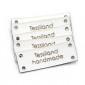 Plaques personnalisables rectangle 5 pcs Éco-cuir Blanc