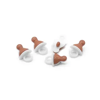 Pacifier Buttons with Stem 5pcs Arancio