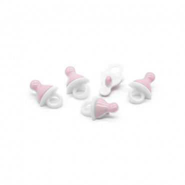 Bottoni Ciuccio con gambo 5pz Rosa