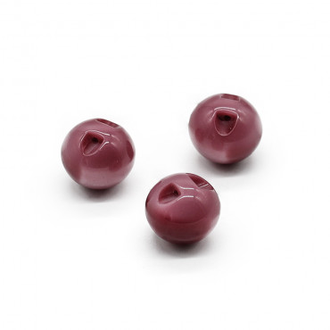Bottoni Iride Sfera 3pz Bordeaux