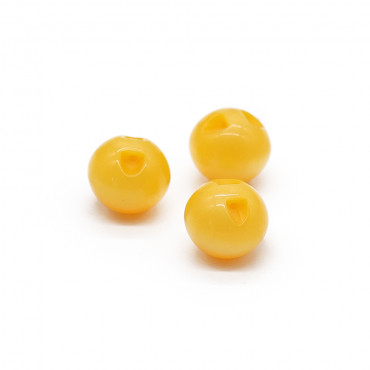 Bottoni Sfera Iride effetto madreperla con gambo nascosto 3pz Giallo