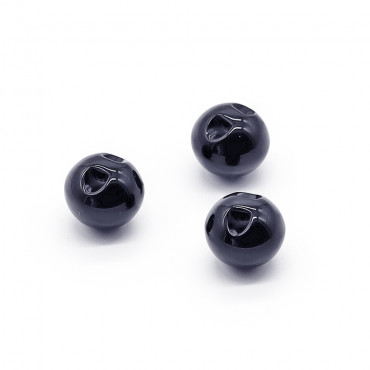 Bottoni Sfera Iride effetto madreperla con gambo nascosto 3pz Blu unito