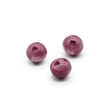 Bottoni Sfera Iride effetto madreperla con gambo nascosto 3pz Rosa antico