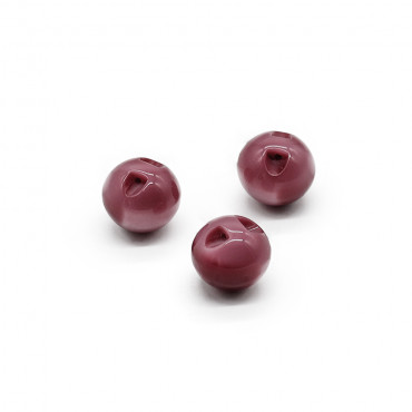 Bottoni Sfera Iride effetto madreperla con gambo nascosto 3pz Bordeaux