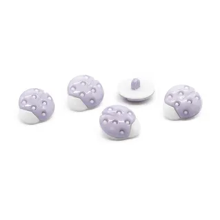 Ladybug Buttons 5pcs Lilla