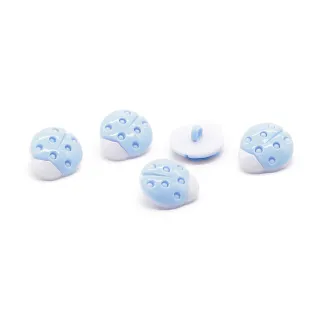 Boutons Coccinelle 5pcs Celeste