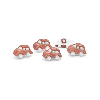 Boutons Voiture bicolore 5pz Arancio