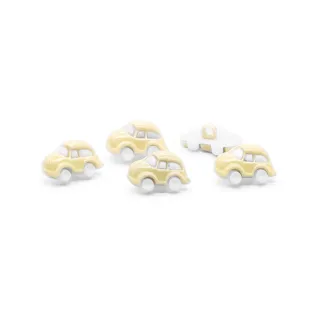 Bicolor Car Buttons 5pcs Yellow
