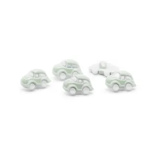 Boutons Voiture bicolore 5pz Vert