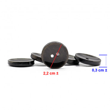 Botón Antracita Brillante Cepillado | Tessiland