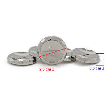 Botón Espejo Facetado Elegante 23mm | Tessiland