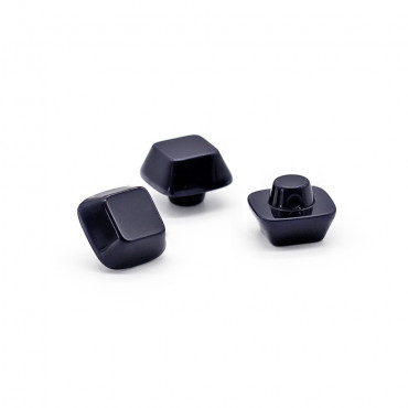 Bottoni Cubo Iride effetto madreperla con gambo nascosto 3pz Blu unito