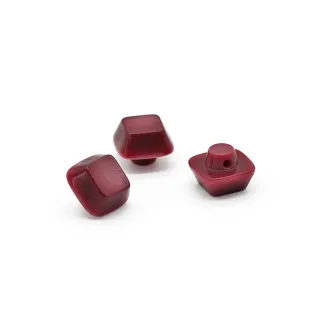 Botones Iridiscente Cubo 3pz Bordeaux