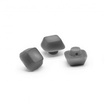 Bottoni Cubo Iride effetto madreperla con gambo nascosto 3pz Grigio