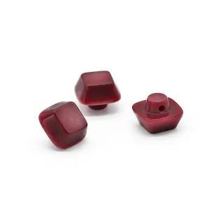 Botones Iridiscente Cubo 3pz Bordeaux
