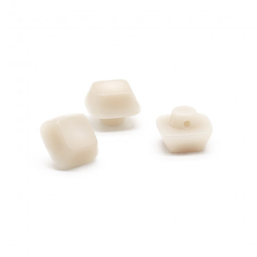 Bottoni Iride Cubo 3pz Panna