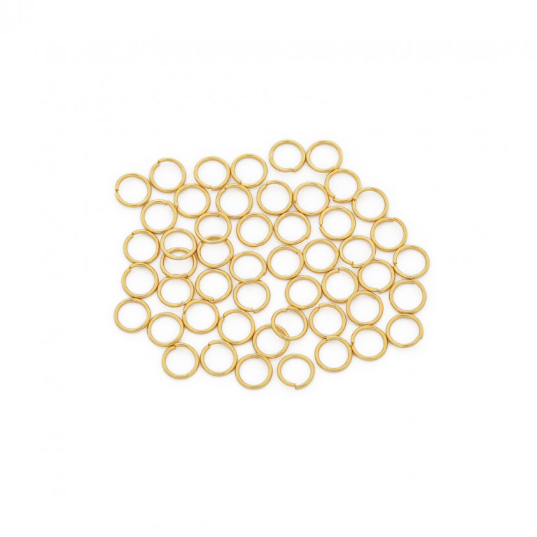 Anellini aperti 10 mm oro nickel free per creazioni bijoux | Tessiland