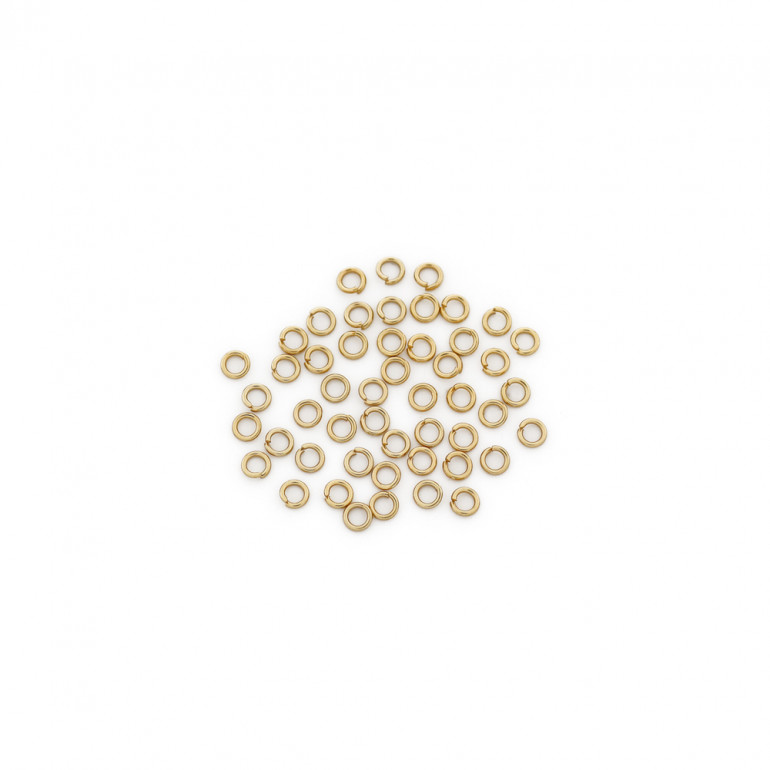 Anellini aperti 5 mm oro nickel free per creazioni bijoux | Tessiland