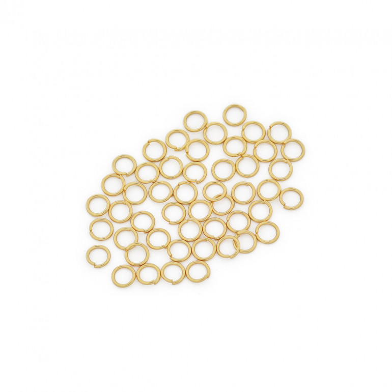 Anneaux ouverts 7 mm or nickel free pour créations de bijoux | Tessiland