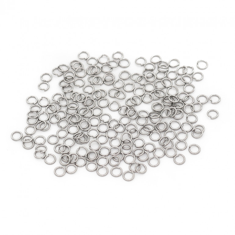 Open jump rings 8 mm silver nickel free for jewelry making | Tessiland