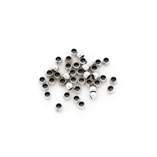 Nickel Free Crimp Beads for Jewelry Making Argento