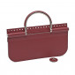 Burgundy Soho Flap with Silver Handle | Tessiland