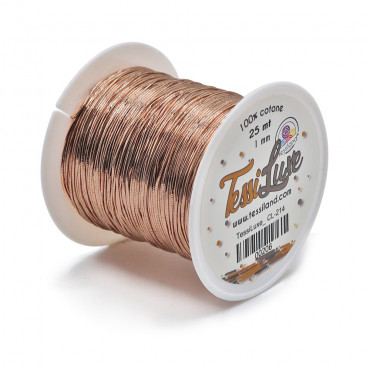 Tessiluxe filato per bijoux effetto metallico Rose gold cl214
