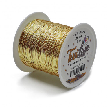 Tessiluxe filato per bijoux effetto metallico Oro albino l143