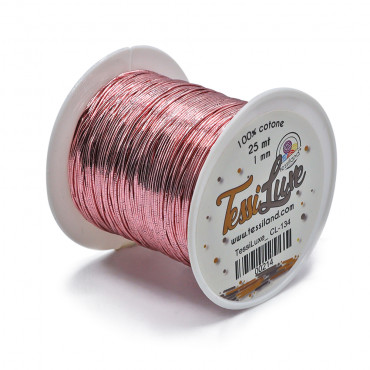 Tessiluxe filato per bijoux effetto metallico Rosa antico cl134