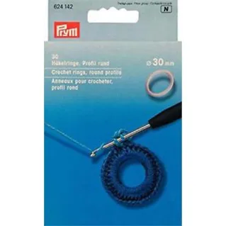 Prym Plastic Rings for Crocheting White
