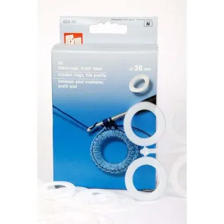 Prym Plastic Rings for Crocheting White