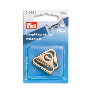 Anillos triangulares para bolsas con enganche de mosquetón made in Italy 2pz Oro