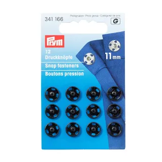 Botones automáticos a presión Prym Clips Negro