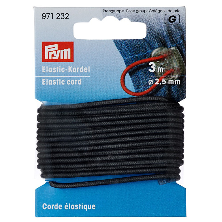 Corda Elastica Stringa Filo 3m Ø 2.5mm Craft in gomma grigio 971232