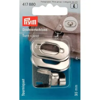 Fermeture à Tourniquet Ovale Double Plaque 35x33 mm Prym 1 pièce Argento