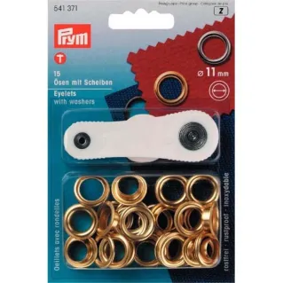 Ojetes de vela de acero inoxidable con herramienta de aplicación Oro